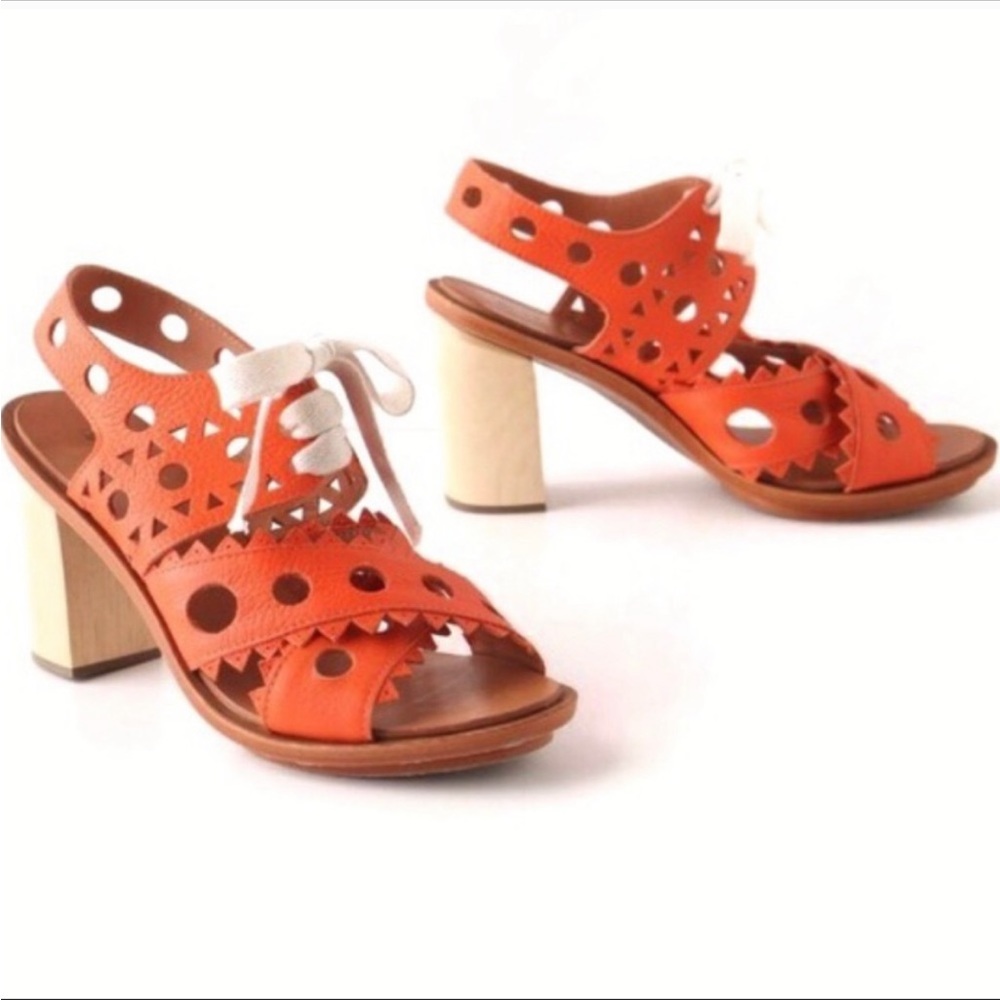 Anthro Leifsdottir Riika Cutout Sandals Heels - 38